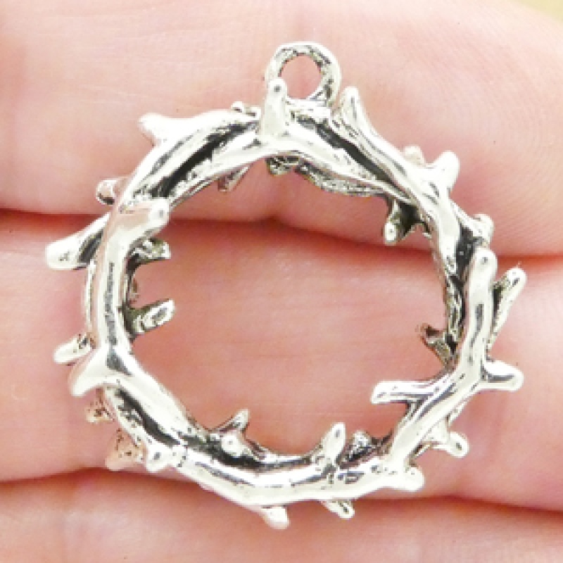 Crown Of Thorns Charms Wholesale Silver Pewter