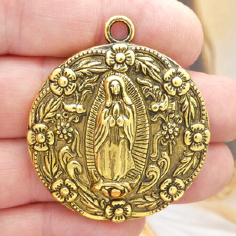 Our Lady Of Guadalupe Medals Bulk Gold Pewter Large