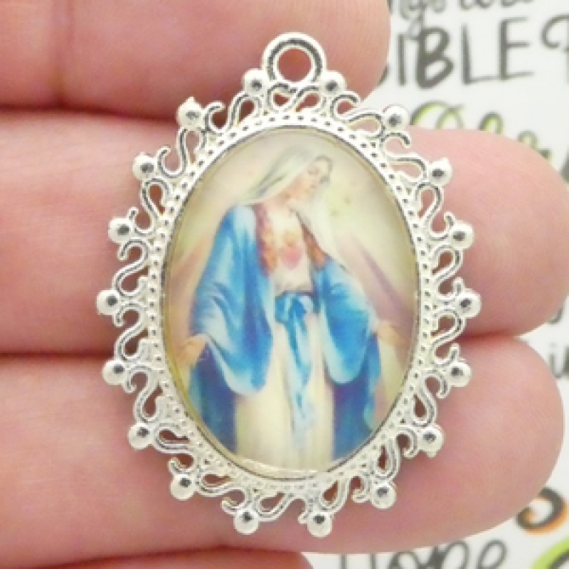 Our Lady Of Fatima Pendants Wholesale In Silver Pewter