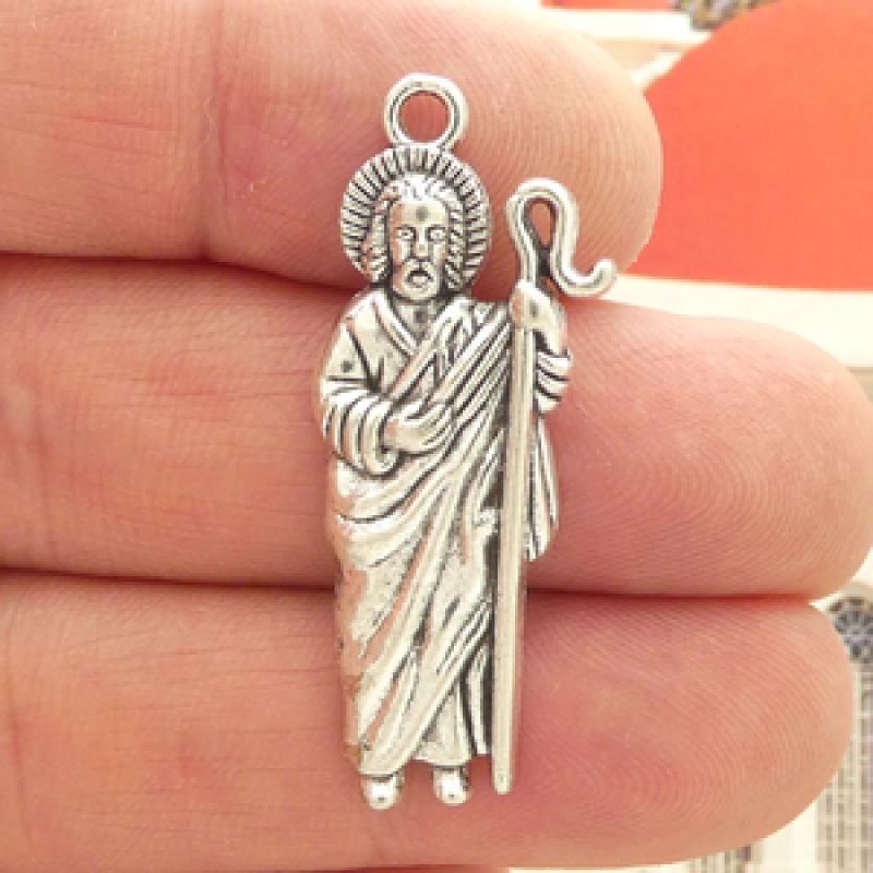 St Jude Charms Wholesale Silver Pewter