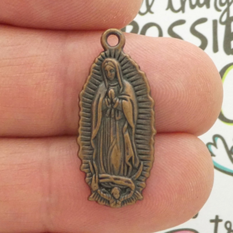 Our Lady Of Guadalupe Medals Bulk In Copper Pewter Small