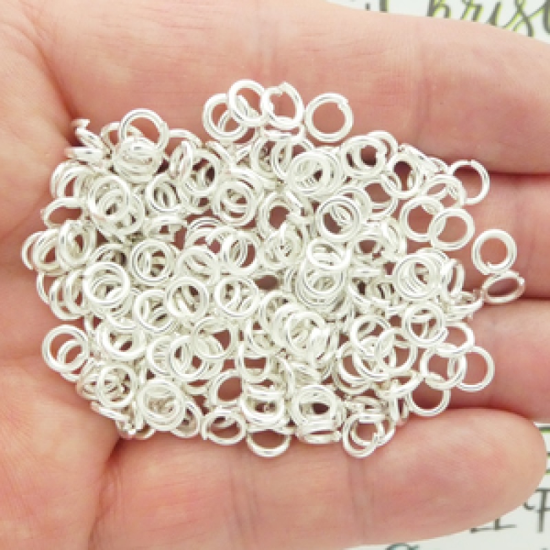 Silver Plated Open Jump Rings 6Mm 18 Gauge Bulk Pack Of 200