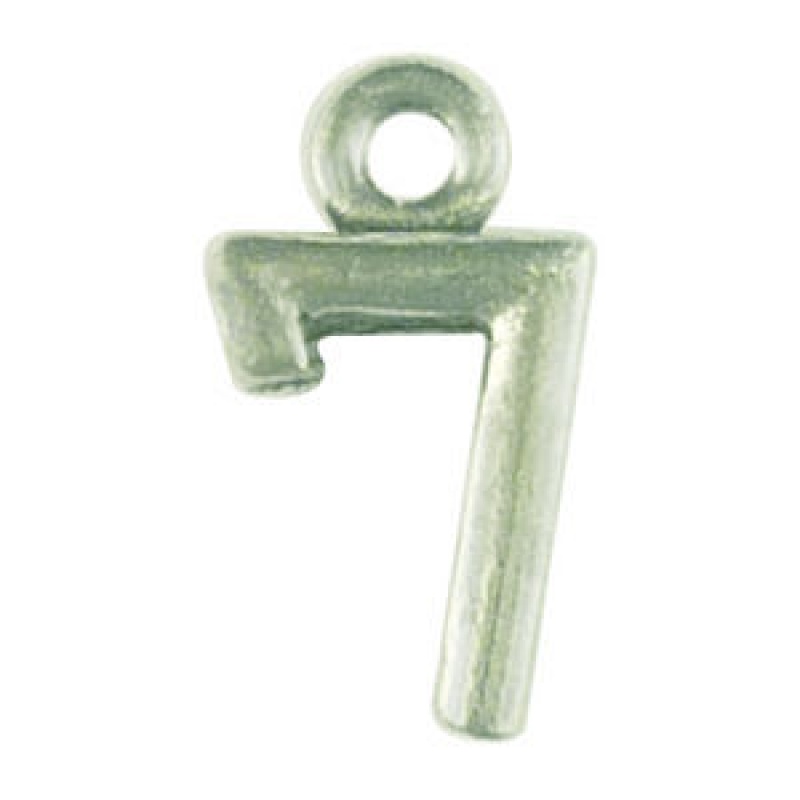 Sports Number Charm 7 In Antique Silver Pewter