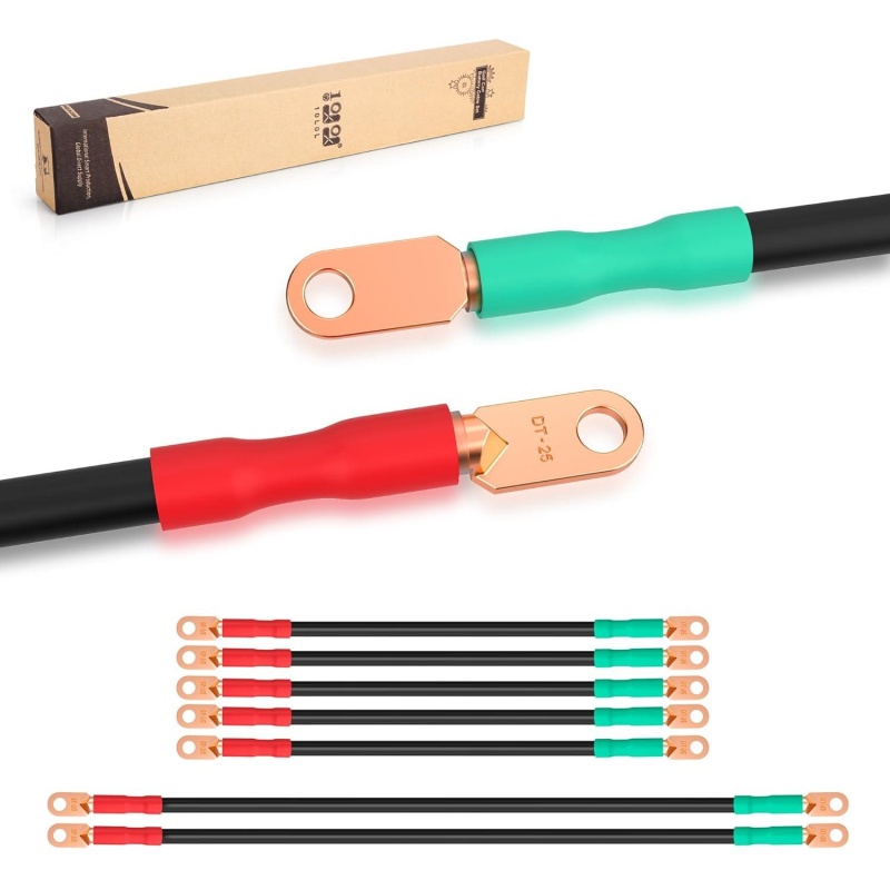 Golf Cart Battery Cable 4 Gauge 36/48V Copper Core For Ezgo Txt & Club Car Ds - 10L0l