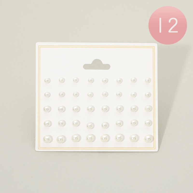12 Set Of 20 - Pearl Stud Earrings