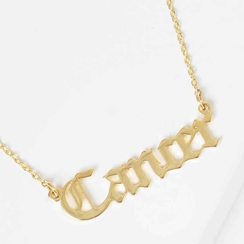 12Pcs - Gold Dipped Astrology Zodiac Sign Pendant Necklace