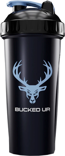 Bucked Up 28oz Black & Blue Shaker Bottle