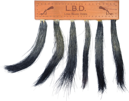 Pittman Game Calls Long Beard Down Multi Turkey Beard Mount